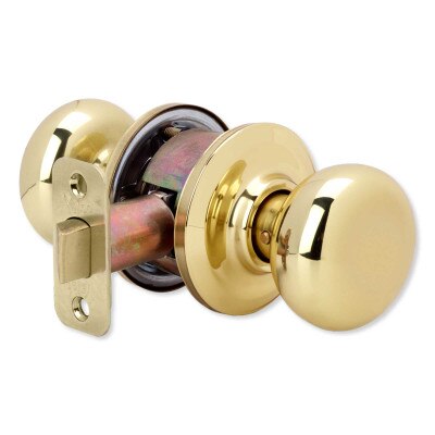 Yale Cambridge Passage Door Knob Set, Polished Brass
